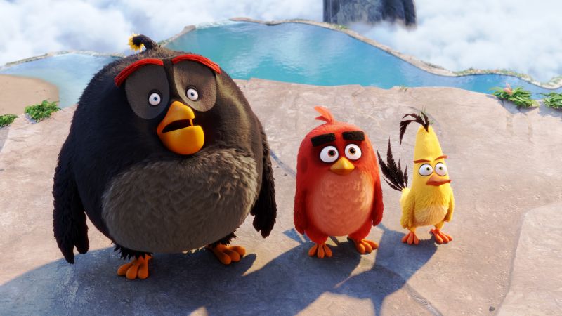 Angry Birds Movie, Красный, Бомбочка, Чак, Лучшие мультфильмы 2016 (horizontal)