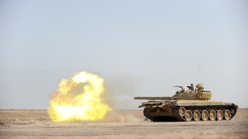 T-72B3, танк, выстрел, Сирия (horizontal)