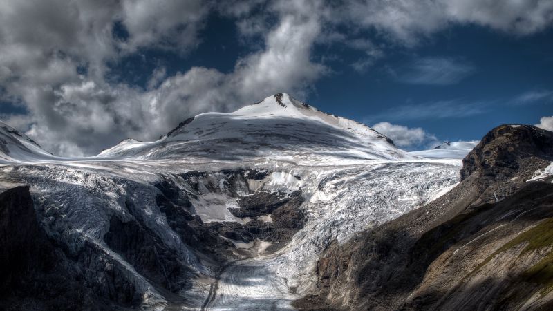 Альпы, 4k, HD, гора, путешествие, туризм, снег, облака (horizontal)