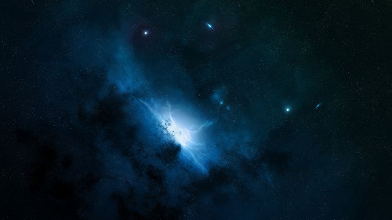 Туманность, космос, звезды, Андромеда (horizontal)