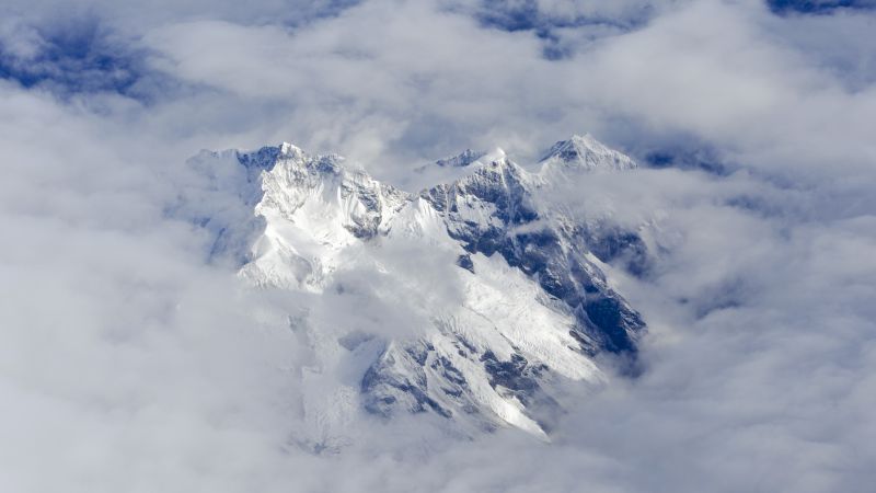 Альпы, 4k, HD, пики, облака (horizontal)