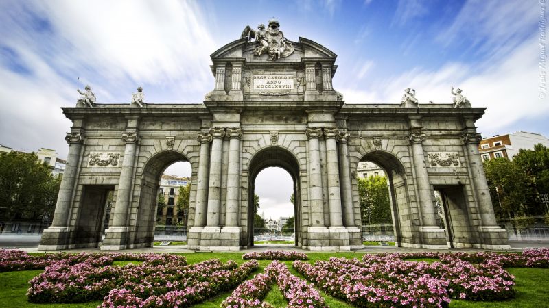 Ворота Алькала, Мадрид, Испания, туризм, путешествие (horizontal)