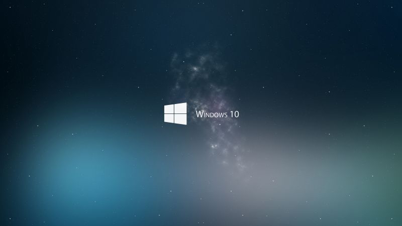 Виндовс 10, 4k, 5k, Майкрософт, синий (horizontal)