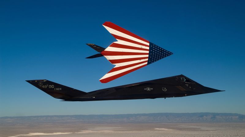 Ф-117, Локхид, ВВС США, истребитель, Армия США,  (horizontal)
