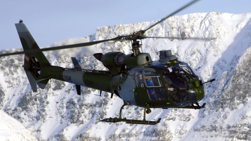СА 341, Газель, вертолет, Армия Франции, ВВС Франции (horizontal)