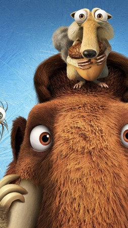 Ледниковый период 5: Столкновение неизбежно, сид, ленивец, мамонты, лучшие мультфильмы 2016 (vertical)
