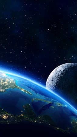 Земля, луна, планета (vertical)