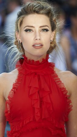 Эмбер Херд, Топ Модель 2015, модель, актриса, блондинка, белое платье (vertical)