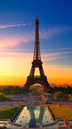Эйфелева башня, Париж, Франция, Туризм, Путешествие (vertical)