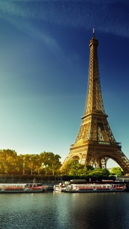 Париж, Эйфелева башня, Франция, осень, путешествия, туризм (vertical)