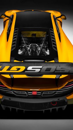 МакЛарен 650С ГТ3, Женевский автосалон 2016, спортивные автомобили, желтый (vertical)