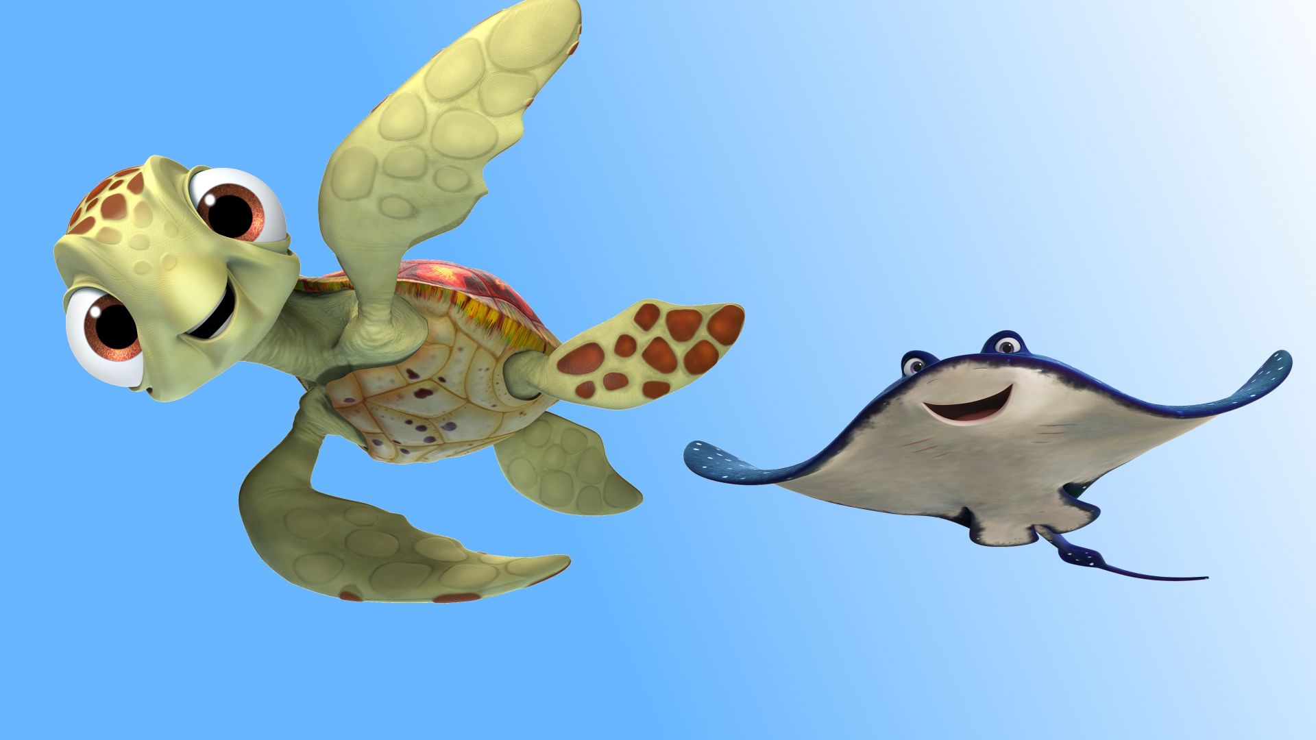 В поисках Дори, черепаха, скат, Пиксар, Анимация, Finding Dory, ramp, turtle, Pixar, animation (horizontal)