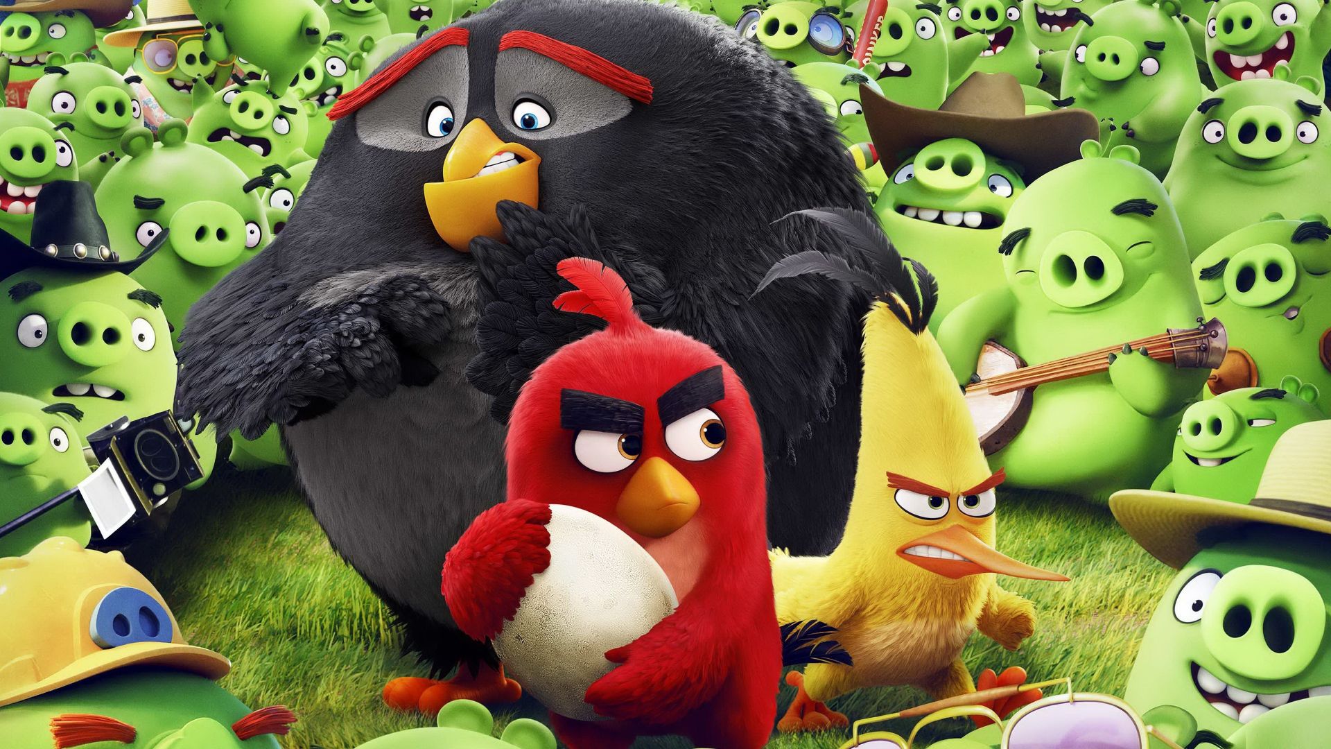 Angry Birds Movie, Красный, Бомбочка, Чак, Лучшие мультфильмы 2016, Angry Birds Movie, chuck, red, bomb, Best Animation Movies of 2016 (horizontal)