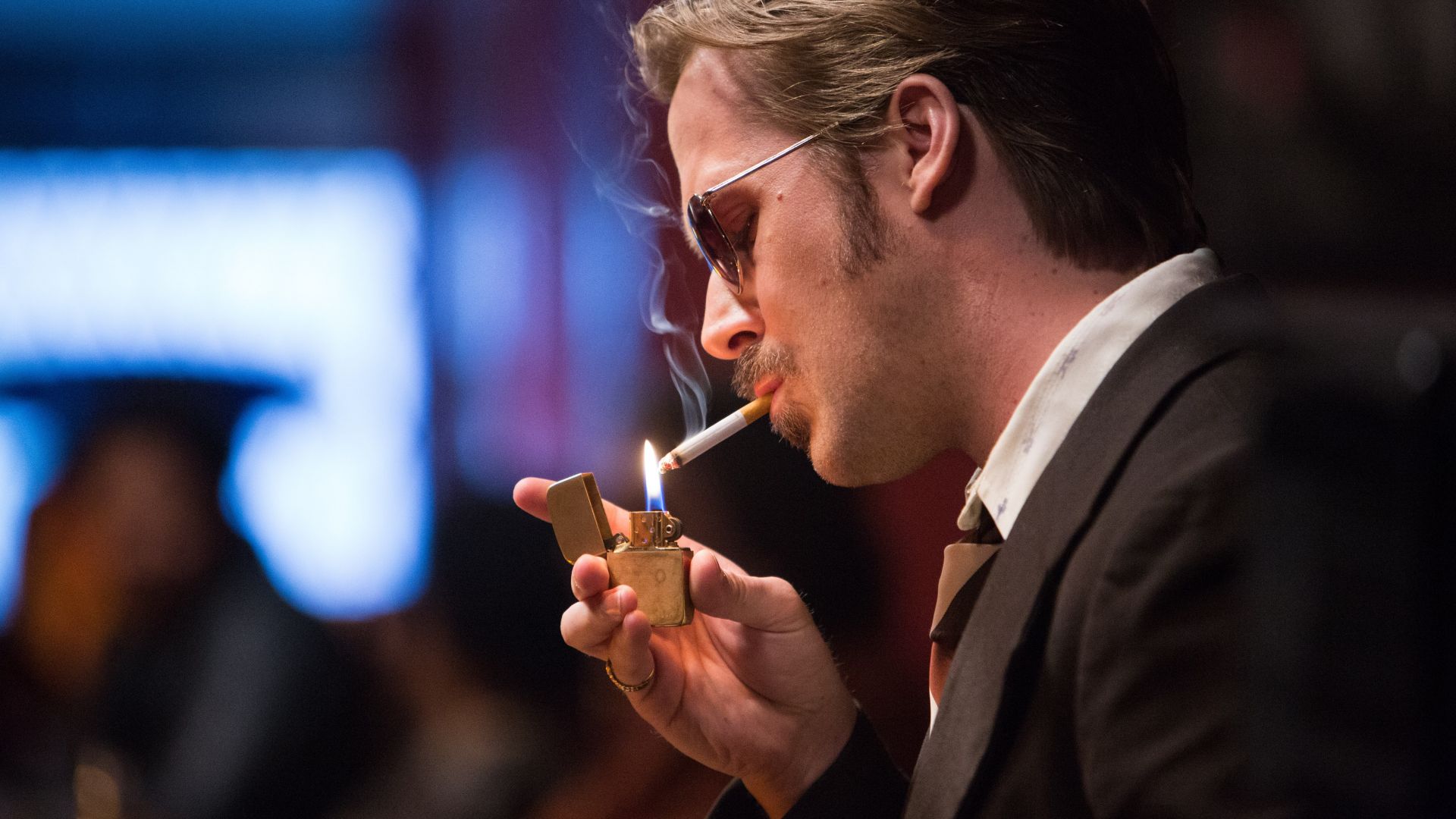 Славные парни, Райан Гослинг, курит, лучшие фильмы 2016, The Nice Guys, Ryan Gosling, smoke, best movies of 2016 (horizontal)