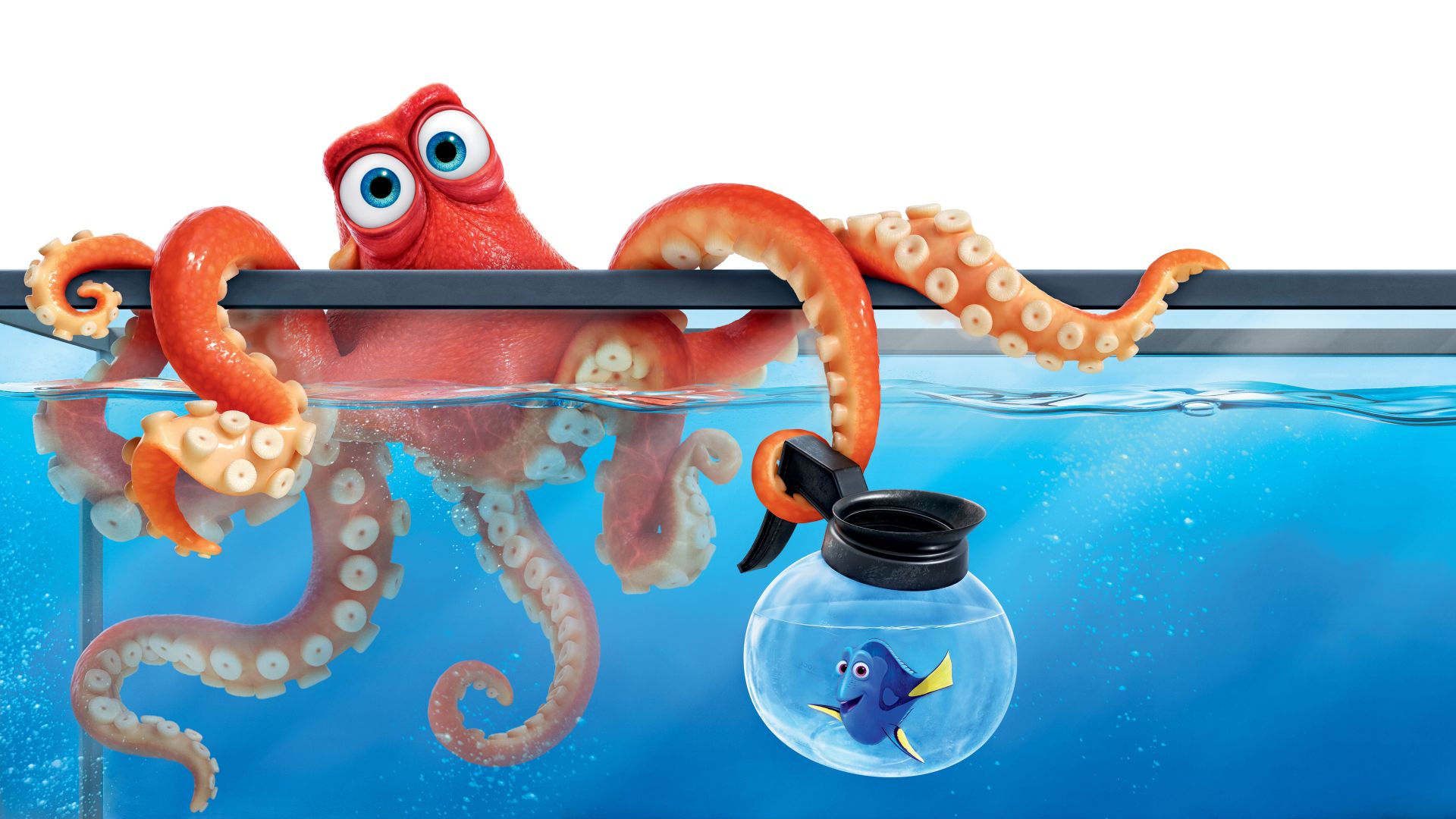 В поисках Дори, немо, рыбка, осьминог, Пиксар, Анимация, Finding Dory, hank, nemo, fish, octopus, animation (horizontal)