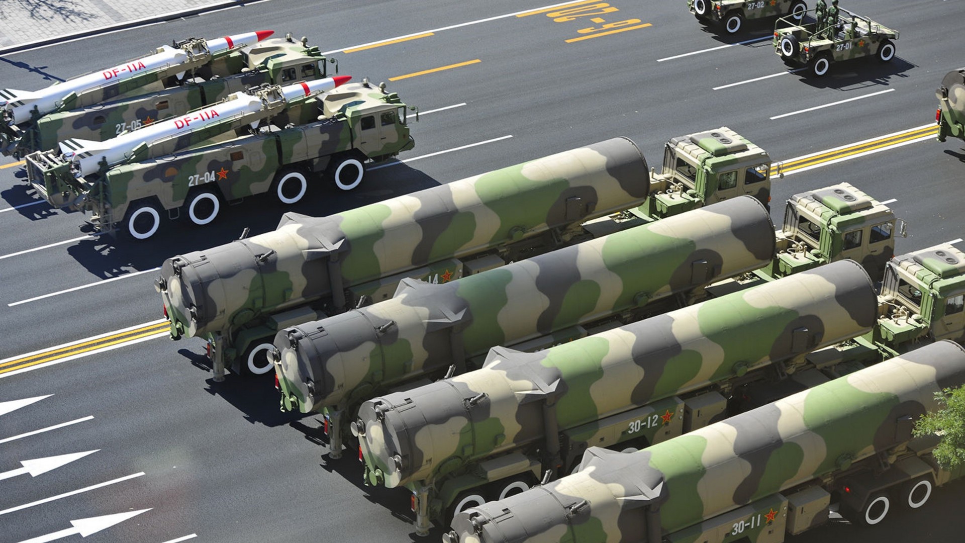 Дунфэн-21, парад, РК, ракета, Китай, КНР, DF-21, missile, DF-21, parade, Dong-Feng, MRBM, People's Liberation Army, China, weapon (horizontal)