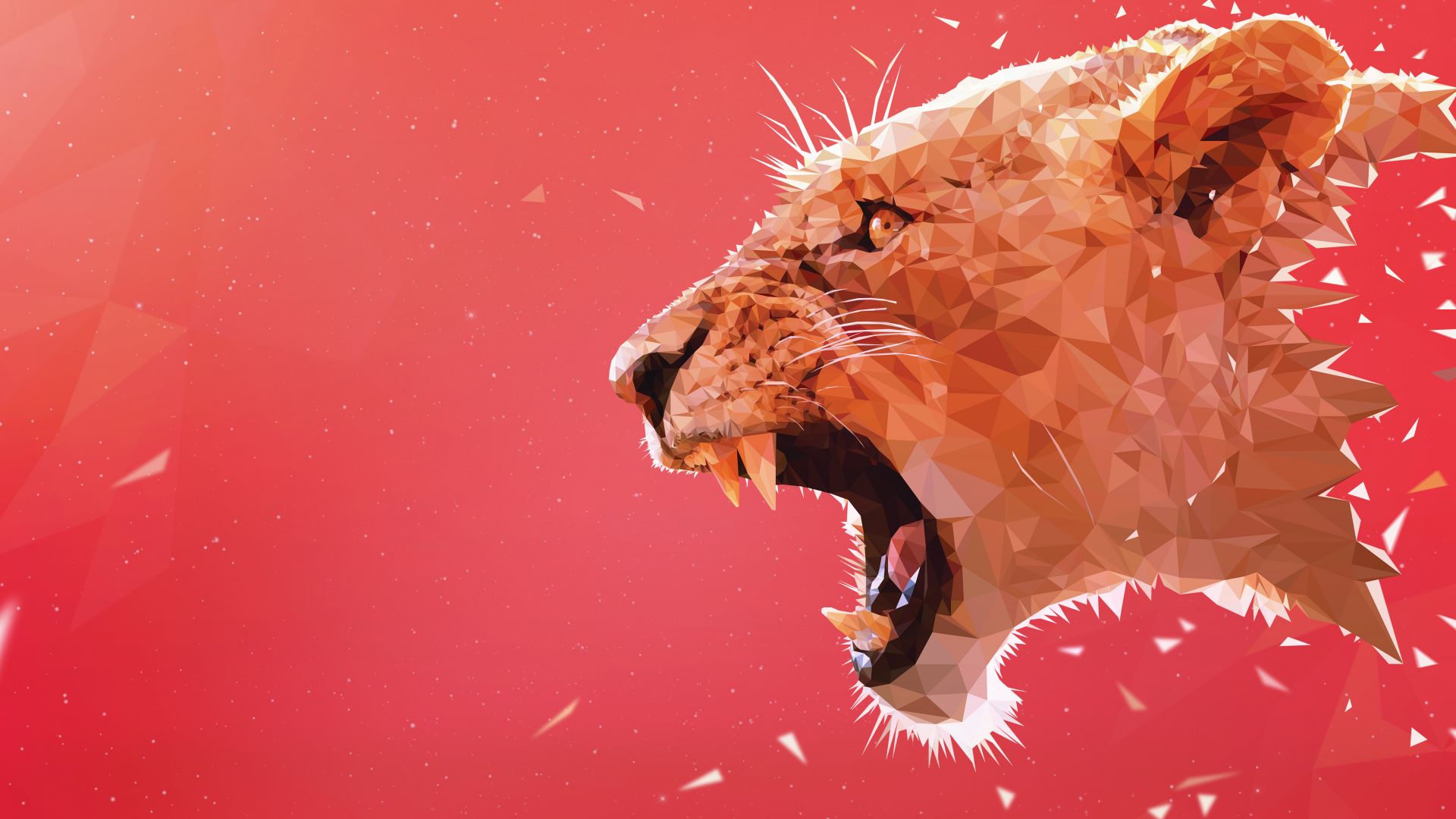 лев, lion, art, 5k (horizontal)