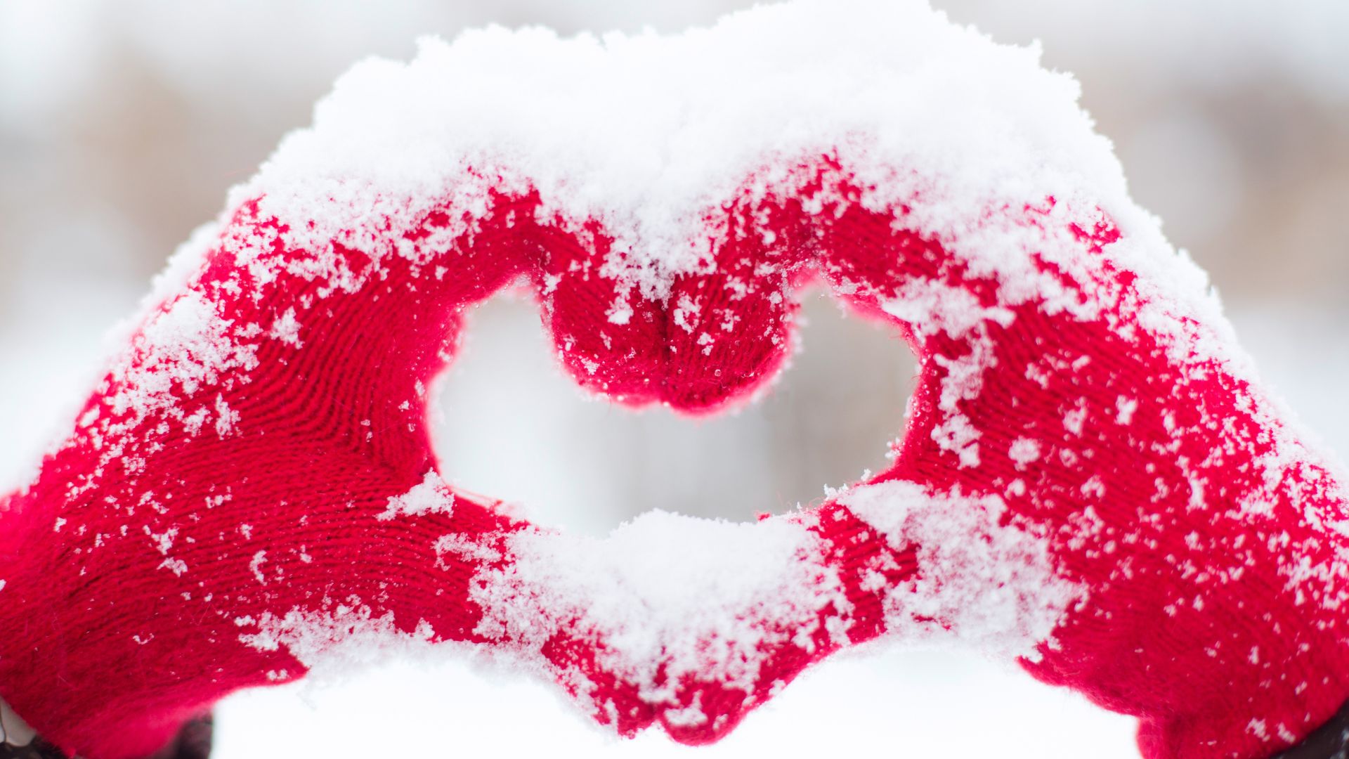 фото любовь, сердце, love image, heart, snow, 4k (horizontal)