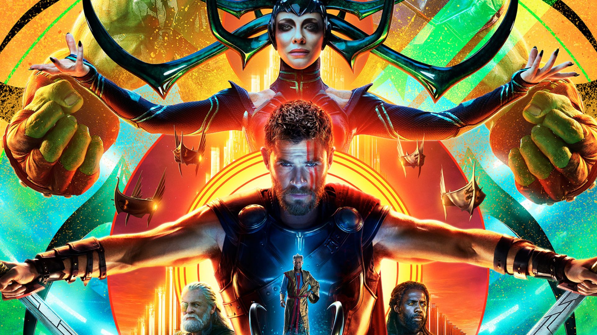 Тор 3: Рагнарек, Thor: Ragnarok, Chris Hemsworth, poster, 4k (horizontal)