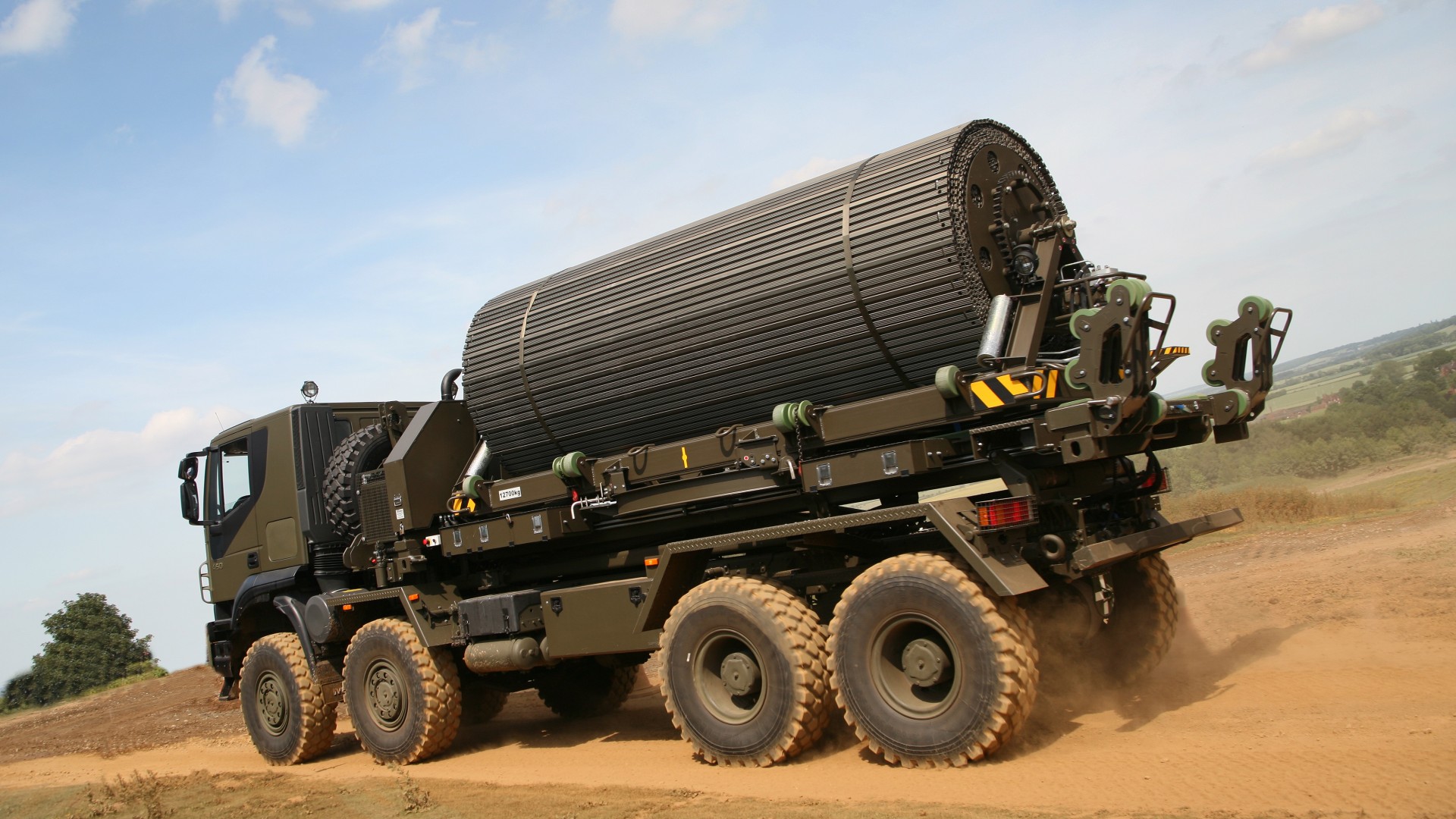 военный грузовик, армия, military truck, FAUN, Trackway, MLC-70, army, transport, dust (horizontal)
