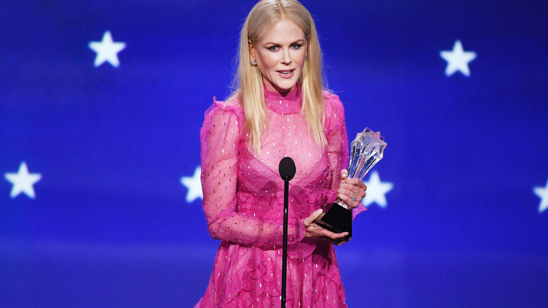 Николь Кидман, блондинка, Nicole Kidman, dress, Critics' Choice Awards 2018, blonde, 4k (horizontal)