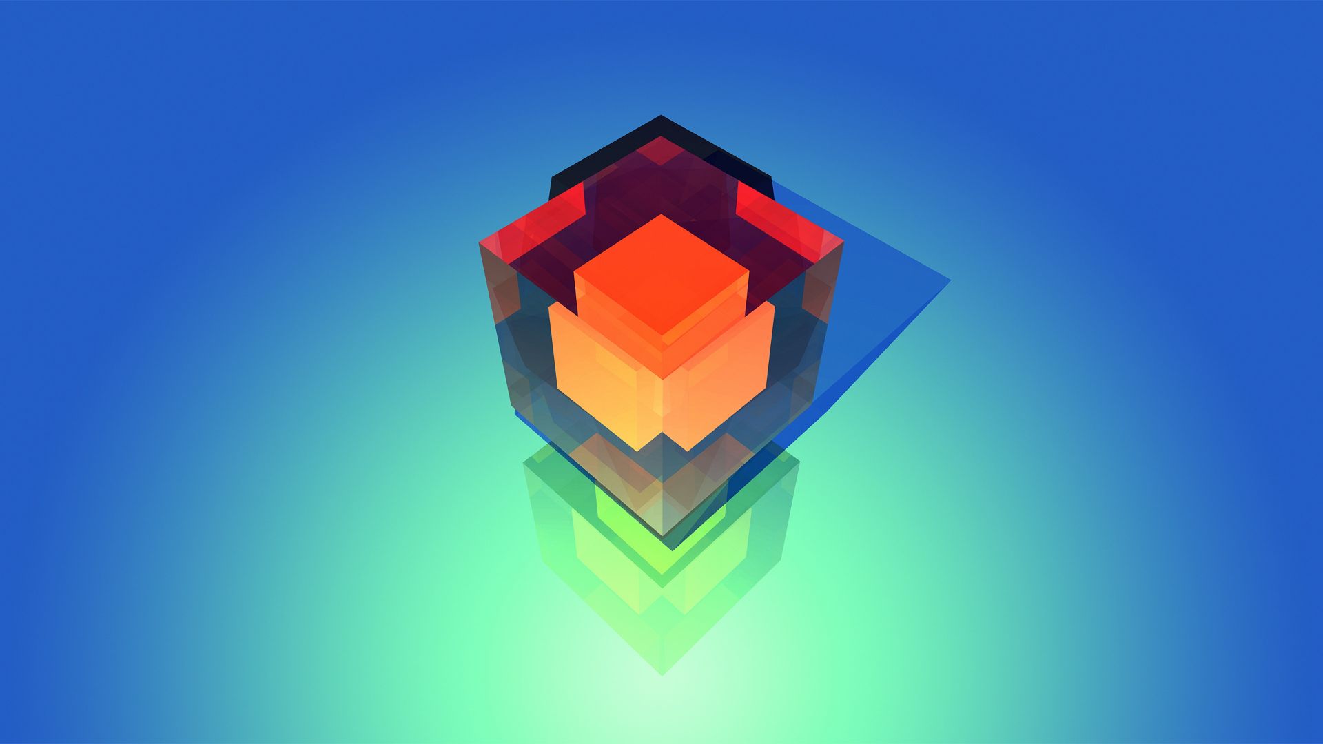 куб, абстракция, abstract, cube, 4k (horizontal)