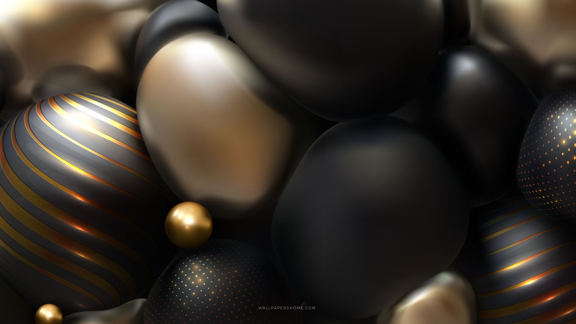 абстракция, abstract, 3D, colorful, pearls, 8k (horizontal)
