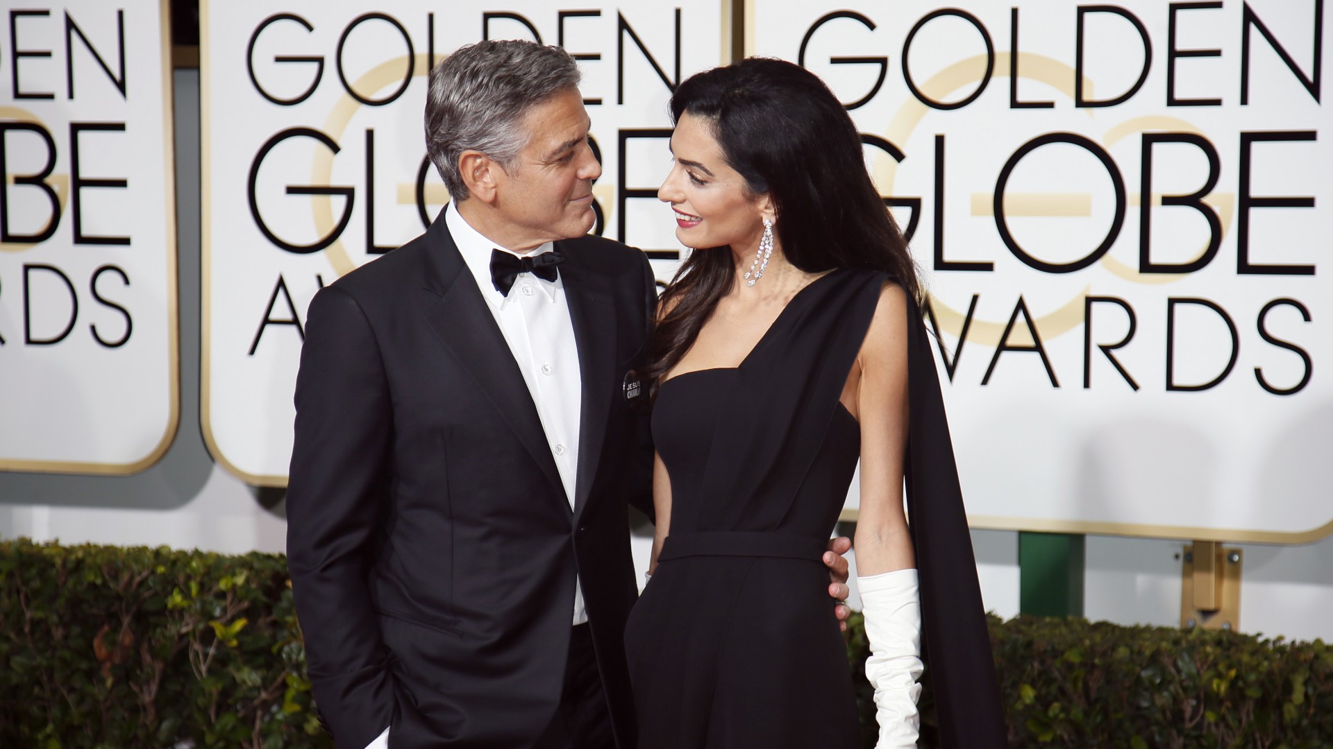 Джордж Клуни, Амал Аламудин, Самые популярные знаменитости, актер, писатель, продюсер, George Clooney, Amal Alamuddin, Most Popular Celebs in 2015, actor, writer, producer (horizontal)