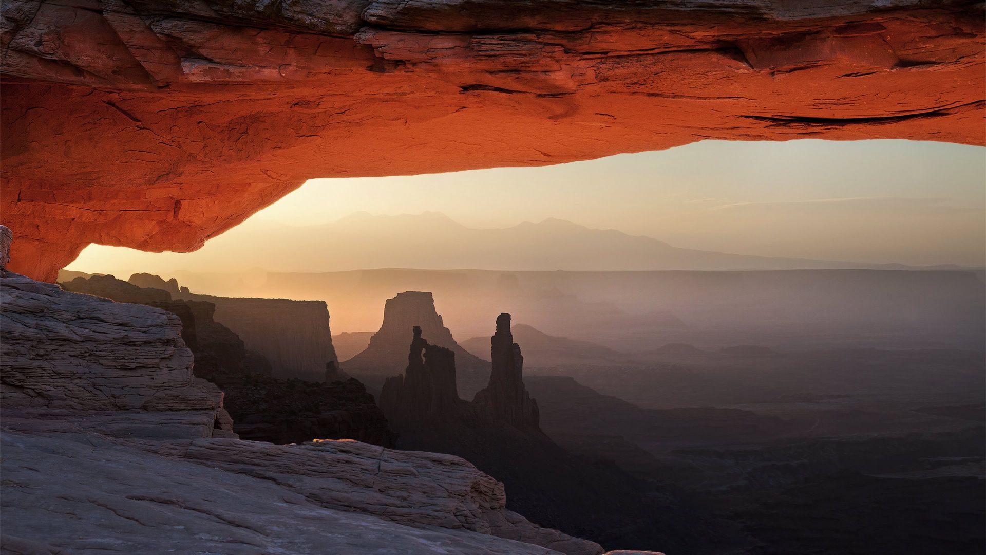 Меса Арк, 5k, 4k, штат Юта, США, горы, закат, Mesa Arch, 5k, 4k wallpaper, Utah, USA, mountains, sunset (horizontal)