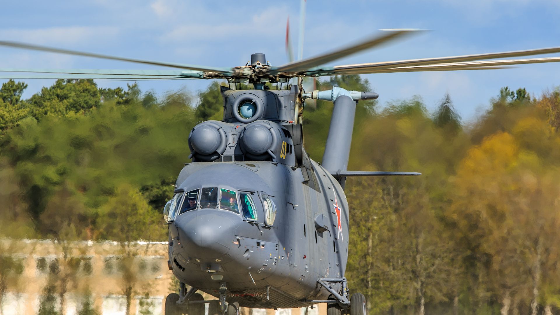 Ми-26, транспортный вертолёт, Mi-26, military transport helicopter (horizontal)