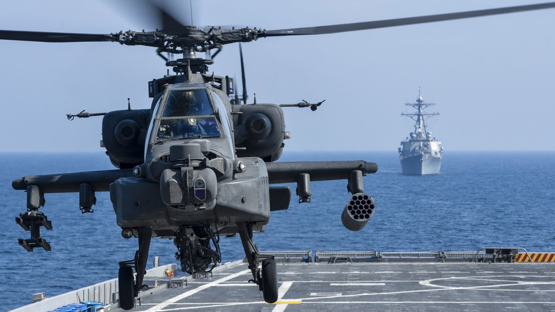 Апаче АШ-64, боевой вертолет, Армия США, ВВС США, Apache AH-64, attack helicopter, US Army, U.S. Air Force (horizontal)
