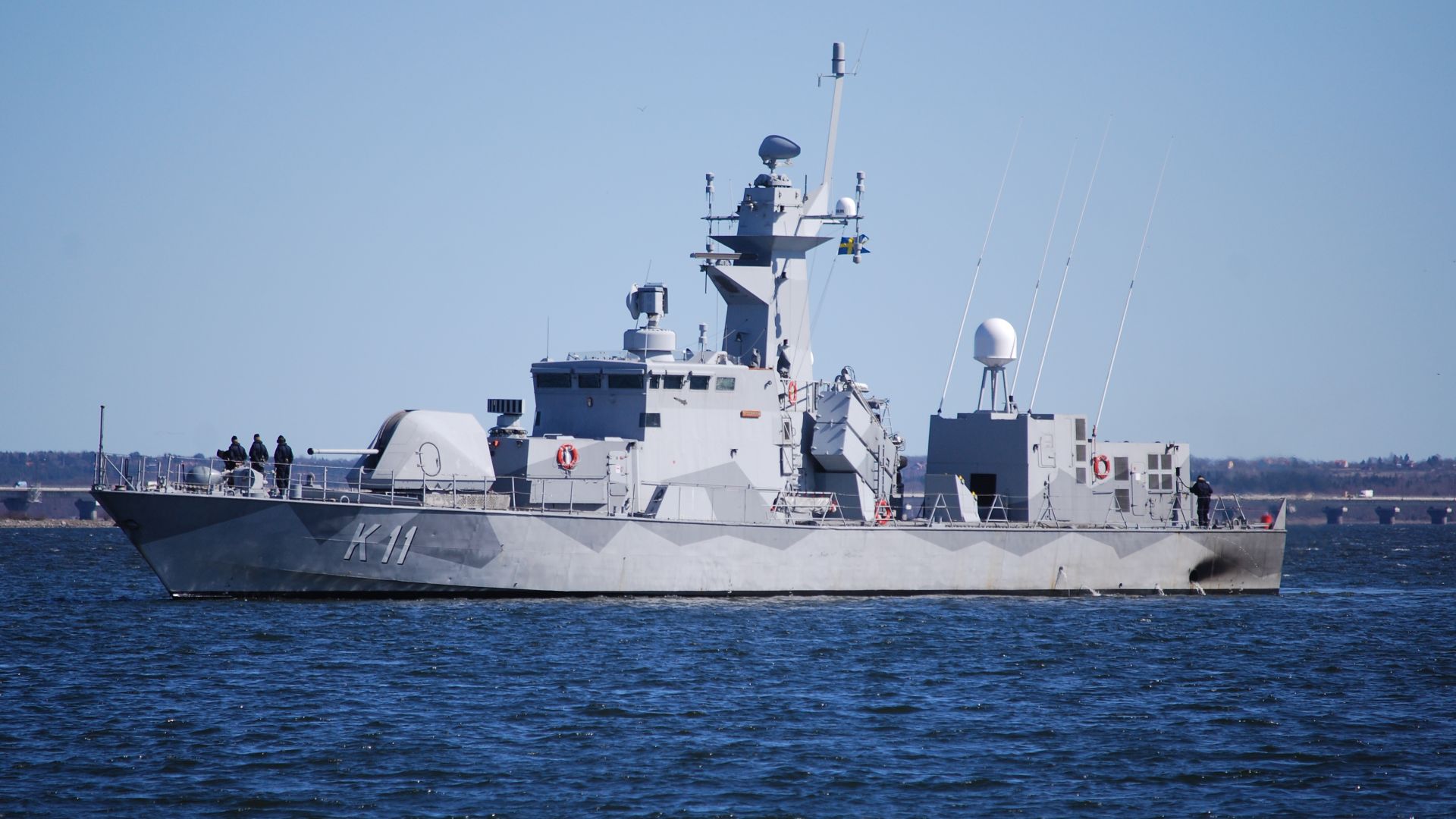 ШМС Стокгольм, корвет, ВМС Швеции, Hms Stockholm, corvette, Swedish Navy (horizontal)
