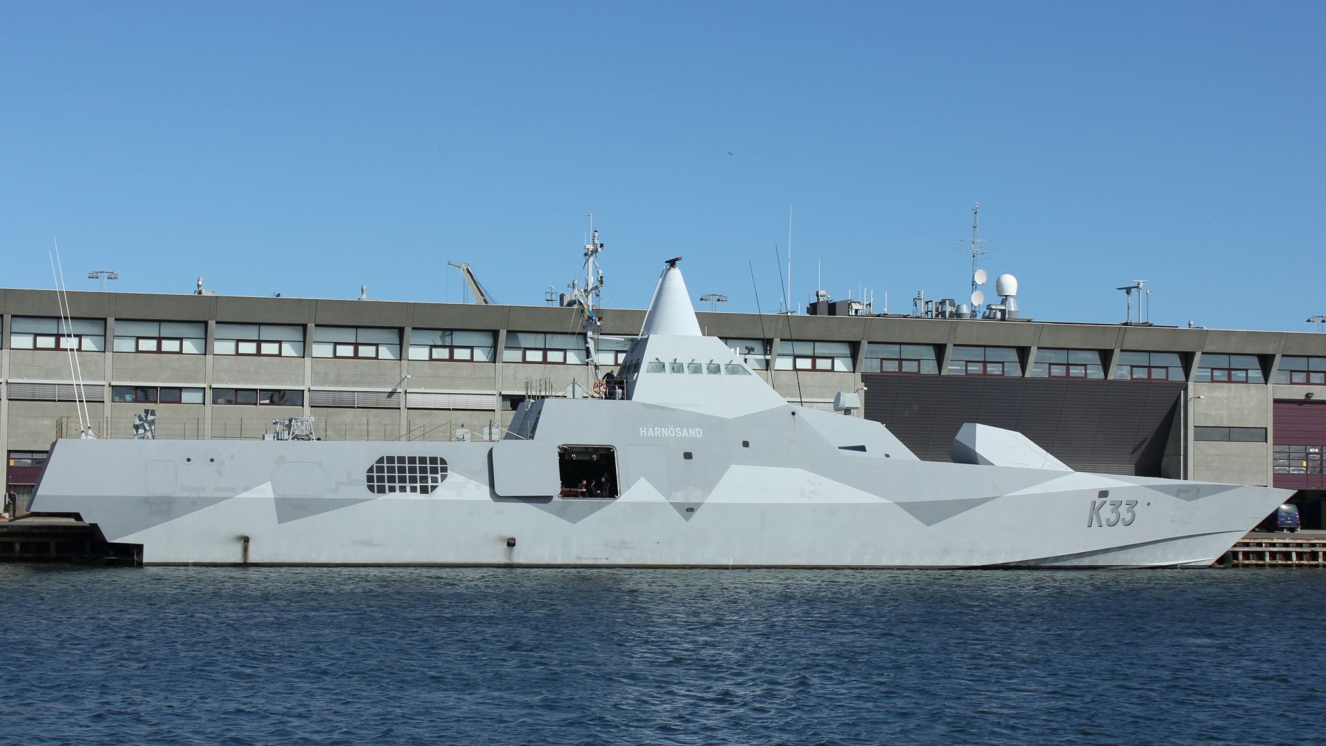 К33, ШМЦ Хернесанд, корвет, ВМС Швеции, K33, HMS Härnösand, Visby class, corvette, Swedish Navy (horizontal)