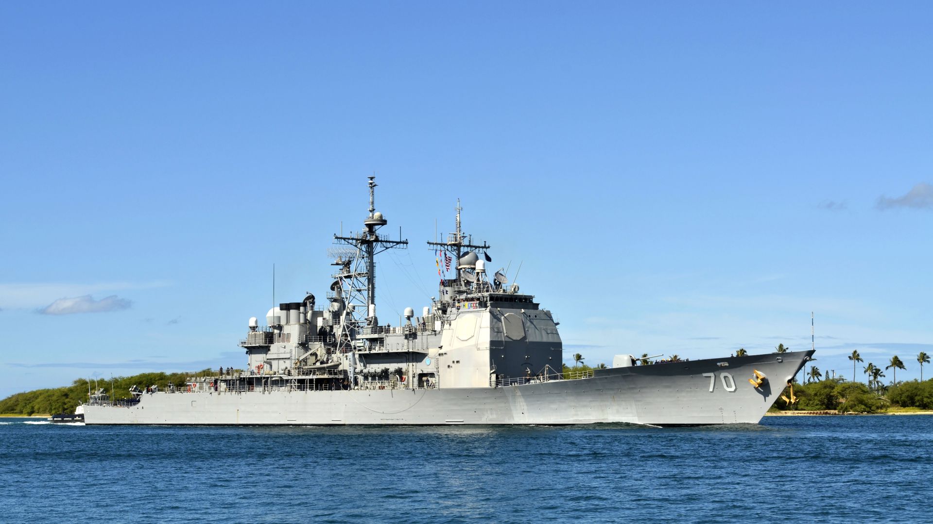 ЮСС Лейк Эри, ЦГ-70, крейсер, ВМС США, USS Lake Erie, CG-70, cruiser, USA Navy (horizontal)