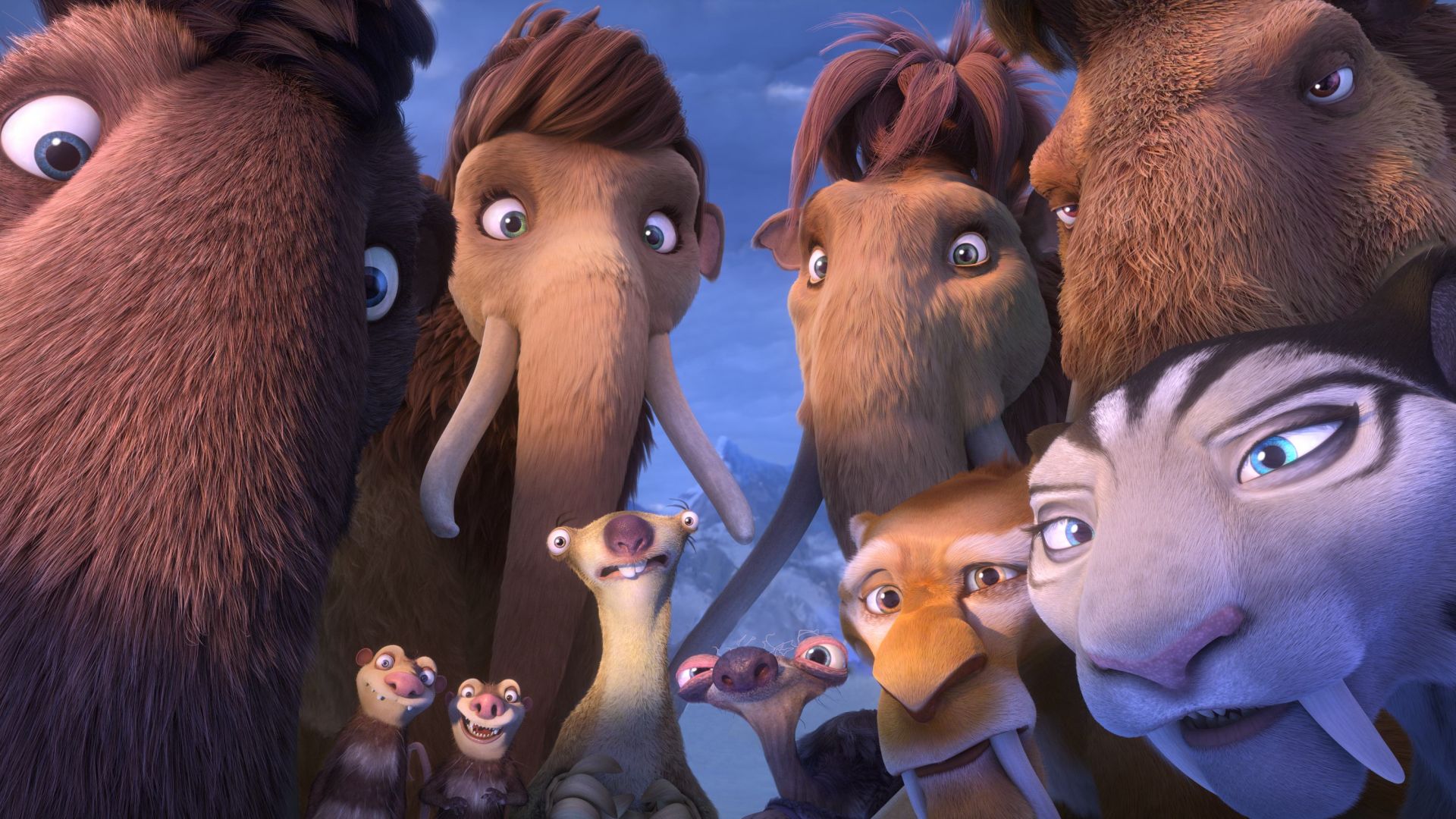Ледниковый период 5: Столкновение неизбежно, мамонты, лучшие мультфильмы 2016, Ice Age 5: Collision Course, mammoths, best animations of 2016 (horizontal)