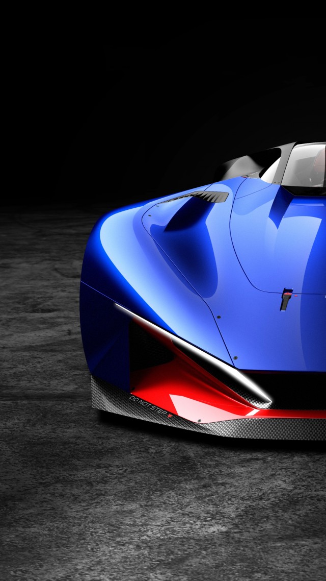 ПЕЖО л500 Р Гибрид, суперкар, супермобиль, синий, Peugeot L500 R HYbrid, supercar, blue (vertical)