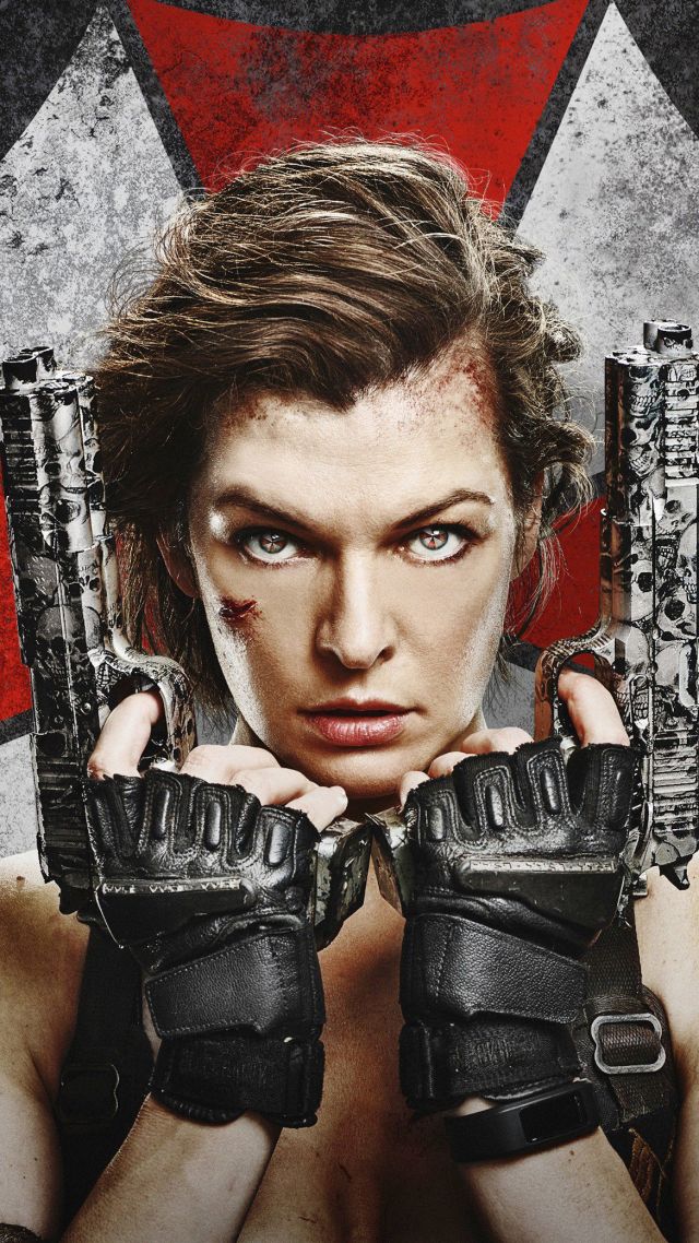 Обитель зла: Последняя глава, Мила Йовович, пистолеты, лучшие фильмы, Resident Evil: The Final Chapter, Milla Jovovich, guns, best movies (vertical)