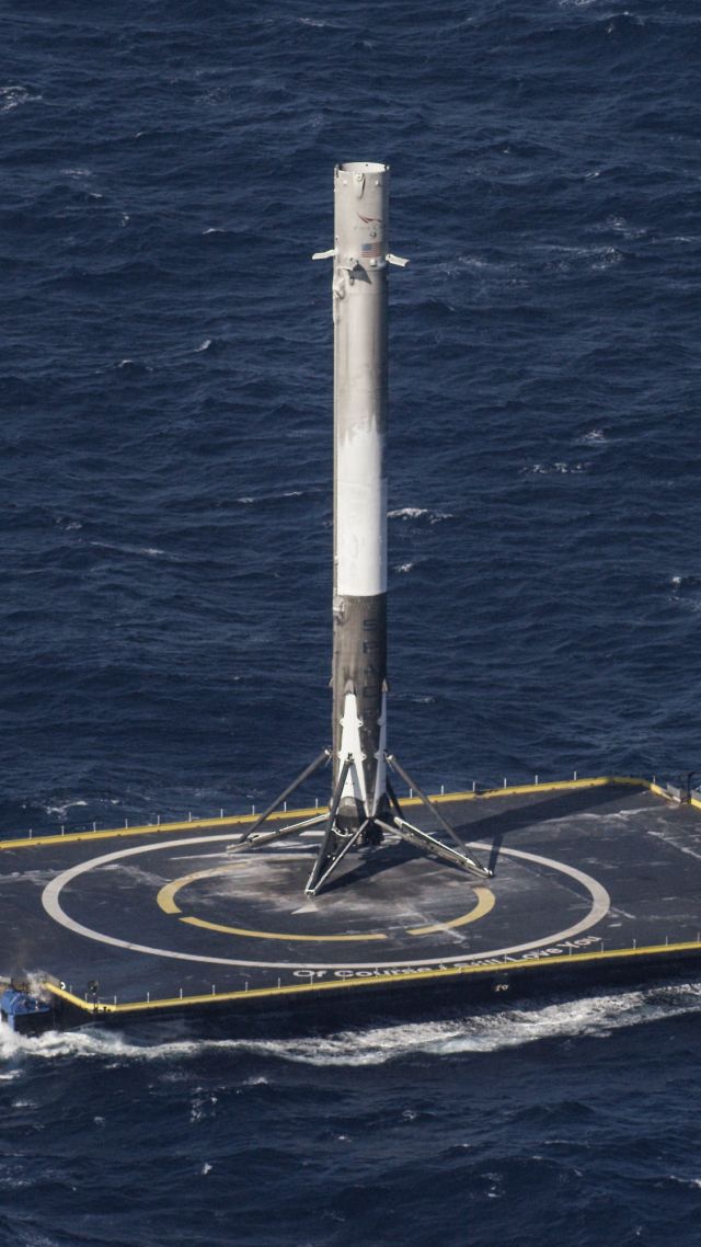 платформа, ракета, SpaceX, ship, sea, platform, rocket (vertical)