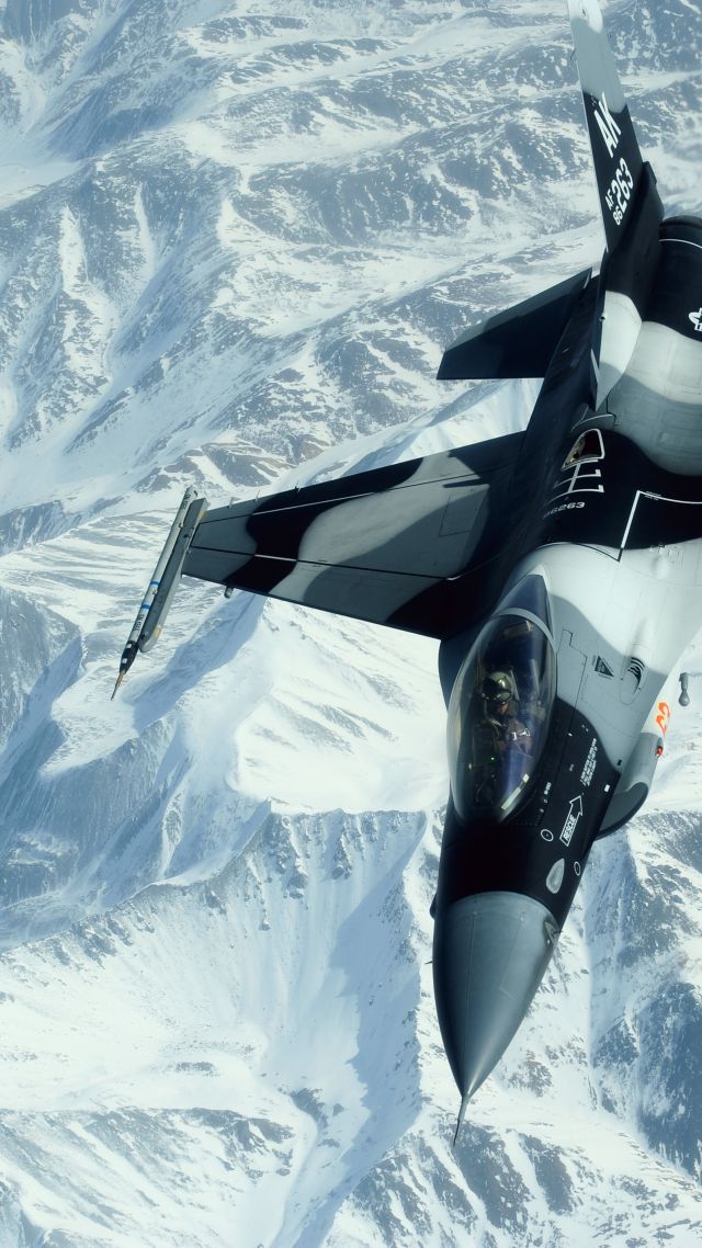 Ф-16, истребитель, армия Сша, ВВС США, General Dynamics F-16 Fighting Falcon, fighter aircraft, U.S. Airforce (vertical)