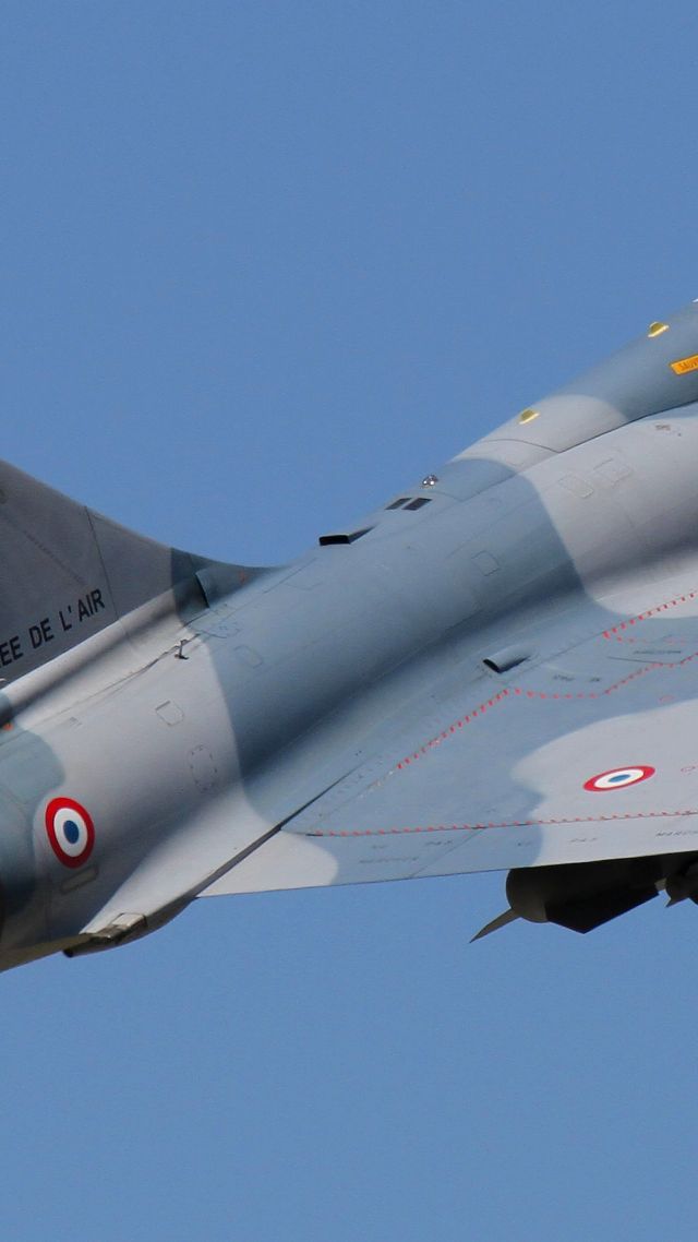Дассаулт Мираж 2000, истребитель, ВВС Франции, Dassault Mirage 2000, fighter aircraft, French Air Force (vertical)