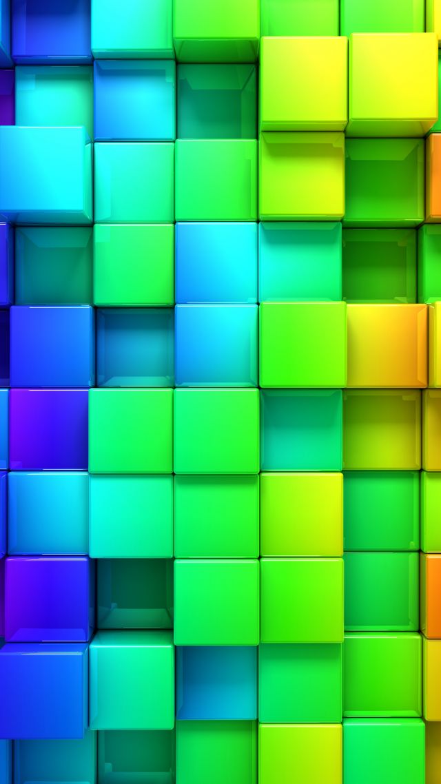 абстракт, квадраты, 4k, 5k, iPhone обои, андроид обои, cube, blocks, 4k, 5k, 3d, iphone wallpaper, android wallpaper, rainbow, abstract (vertical)