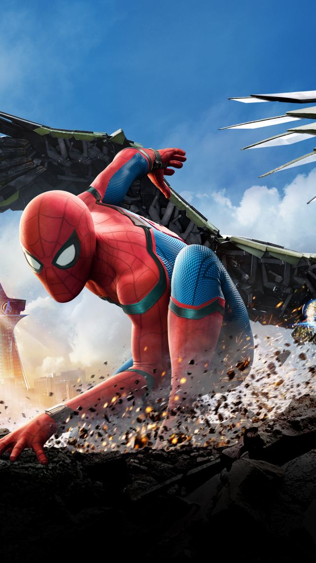 Человек-паук: Возвращение домой, Spider-Man: Homecoming, 4k, 5k, 8k (vertical)