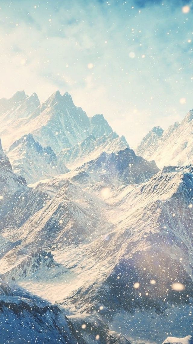 горы, снег, mountains, snow, winter, 4k (vertical)