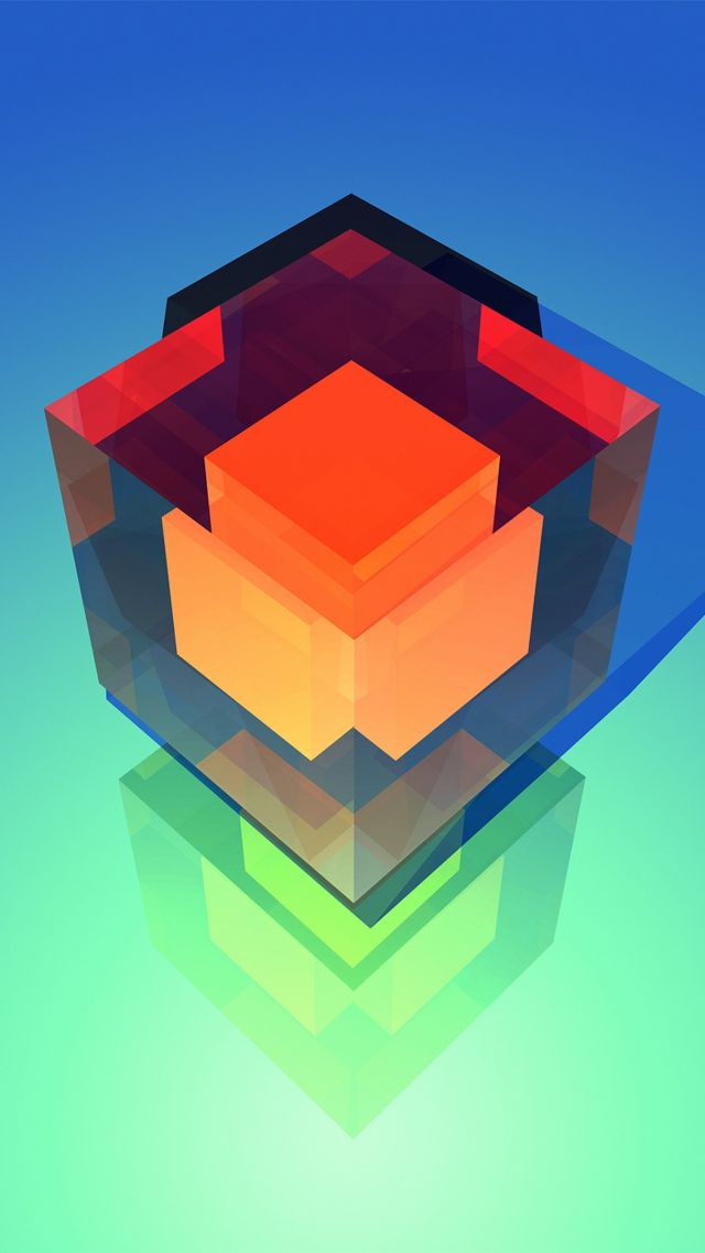 куб, абстракция, abstract, cube, 4k (vertical)