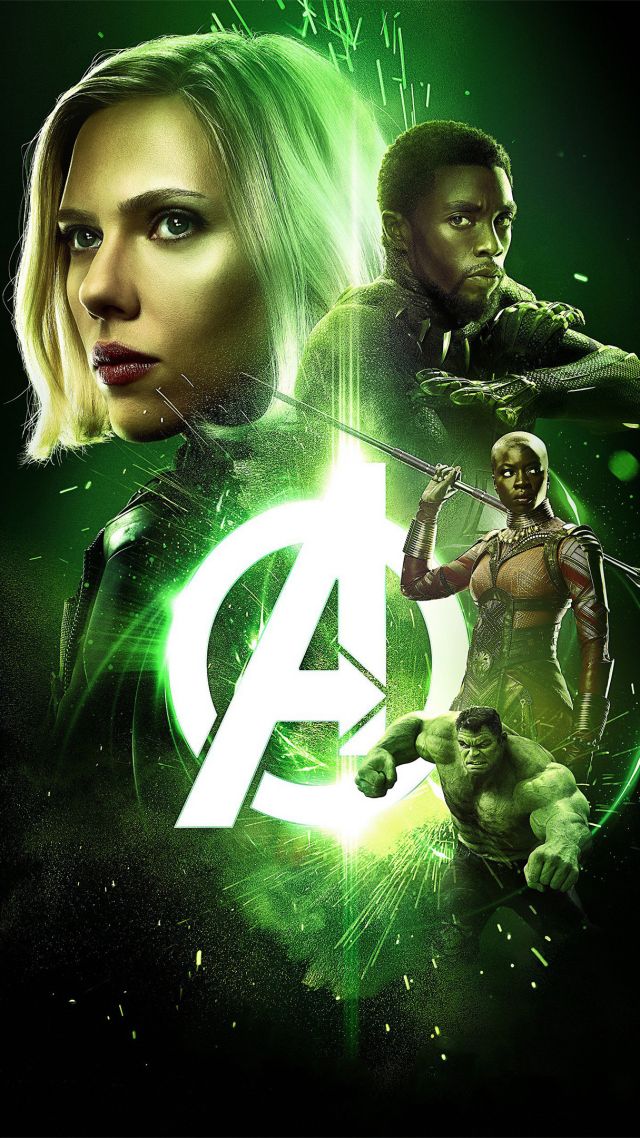 Мстители: Война бесконечности, Avengers: Infinity War, Black Widow, Scarlett Johansson, Black Panther, Chadwick Boseman, poster, 8k (vertical)