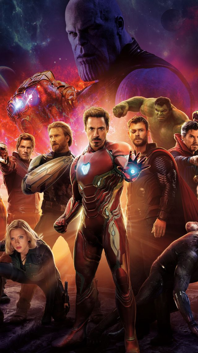 Мстители: Война бесконечности, Avengers: Infinity War, poster, 8k (vertical)