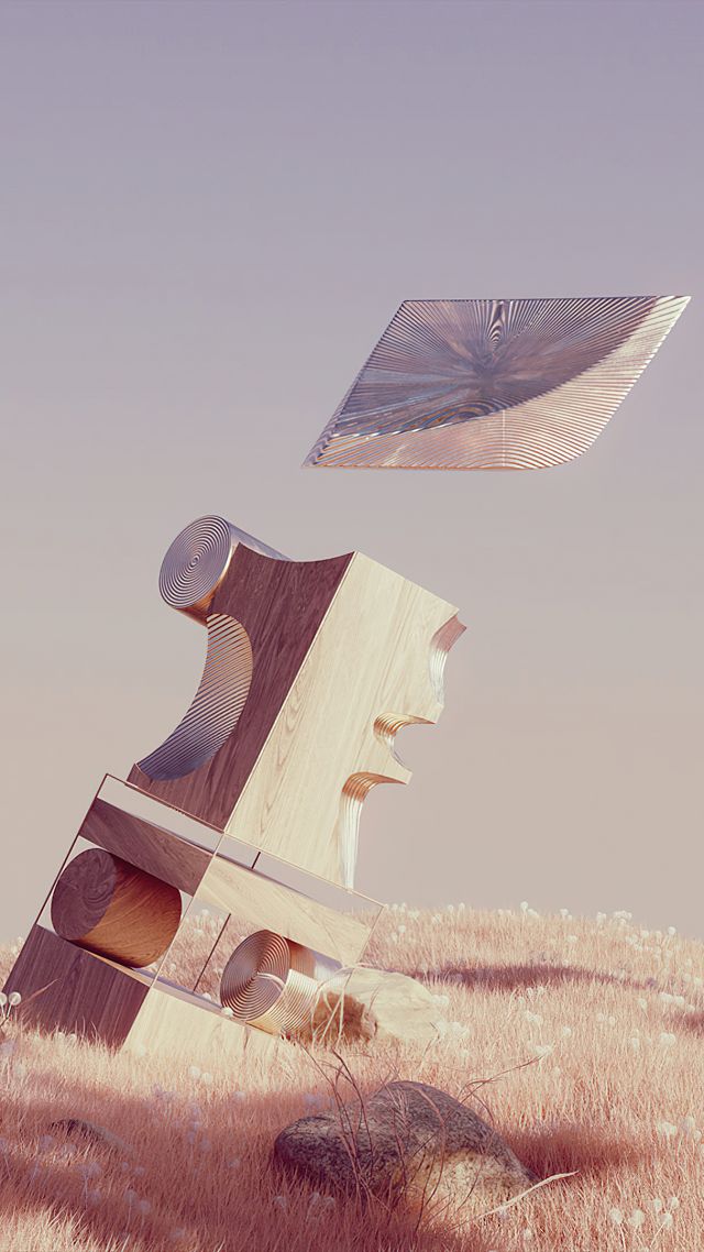 абстракция, ландшафт, BMWi Oasis, landscape, abstract, 4K (vertical)