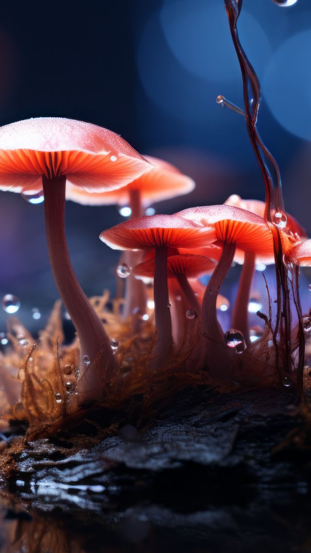 абстракция, грибы, mushrooms (vertical)
