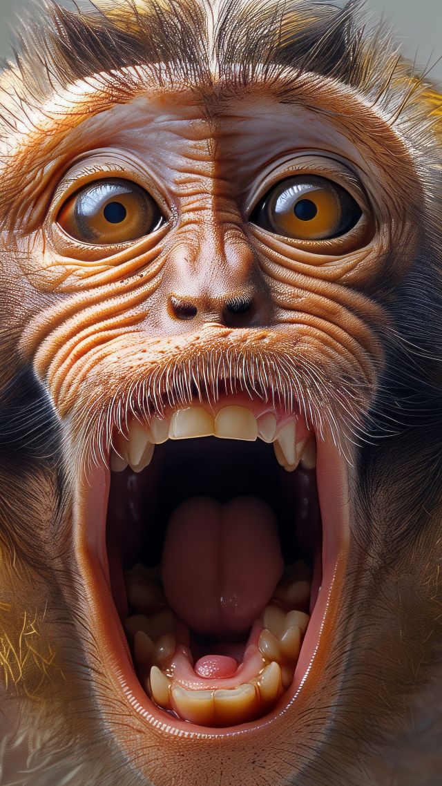 monkey, scream, user avatar (vertical)
