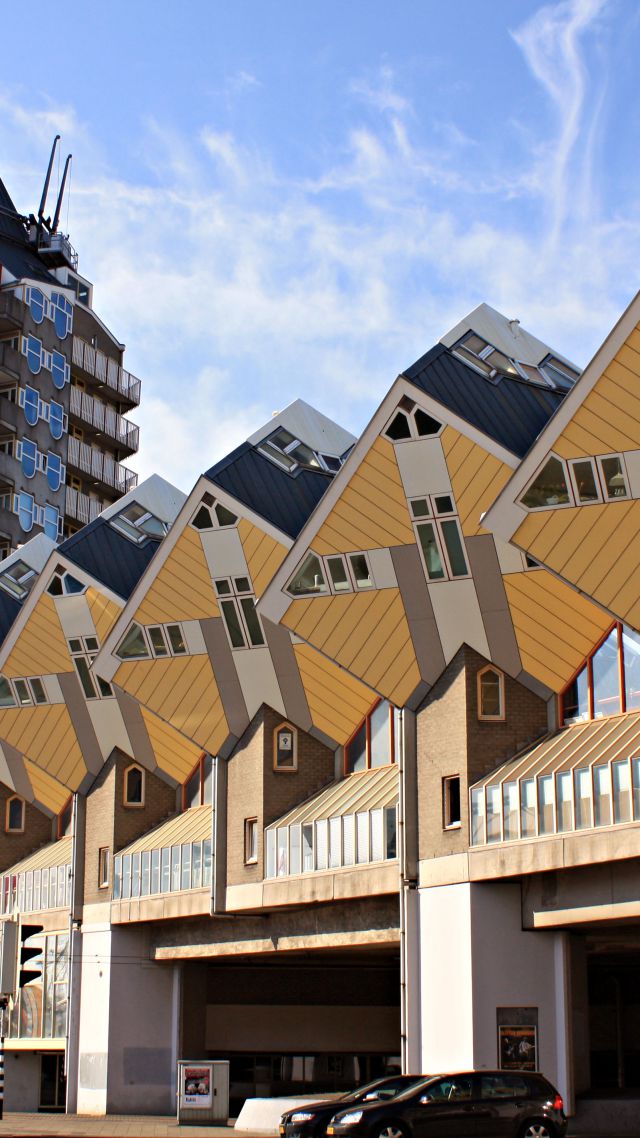 Роттердам, кубические дома, туризм, Rotterdam, Cube houses, Travel (vertical)